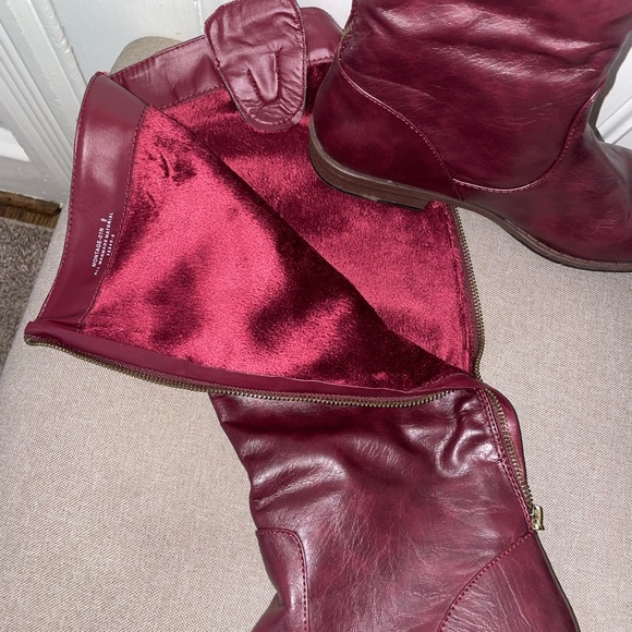 BAMBOO Burgundy Riding Boots - Picture 4 of 4